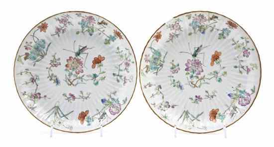 Appraisal: A Pair of Chinese Porcelain Enameled Plates each having a