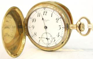 Appraisal: K Gold Plated Washington Pocket Watch jewels engraved Old Colony