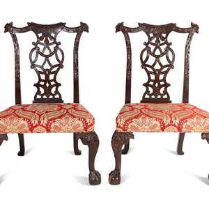 Appraisal: A Pair of Irish George III Style Mahogany Side Chairs