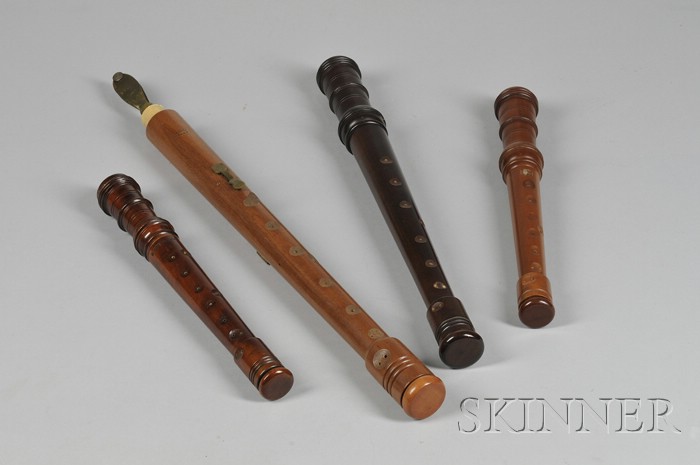 Appraisal: Quartet of Kortholts Moeck-Steinkopf Luckenveg c two soprano one alto