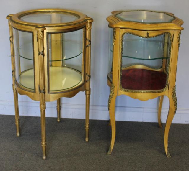 Appraisal: Lot of Two Vitrines Includes a Louis XVI style gilt