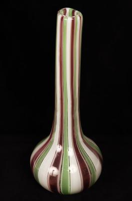 Appraisal: A Murano striped glass bottle cm high and a clear