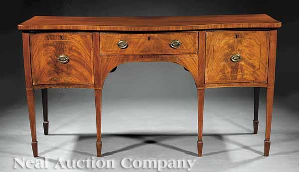 Appraisal: A George III Inlaid Mahogany Sideboard late th c in