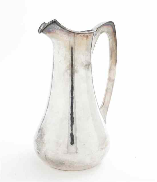 Appraisal: An American Arts Crafts Sterling Silver Pitcher Kalo Chicago of