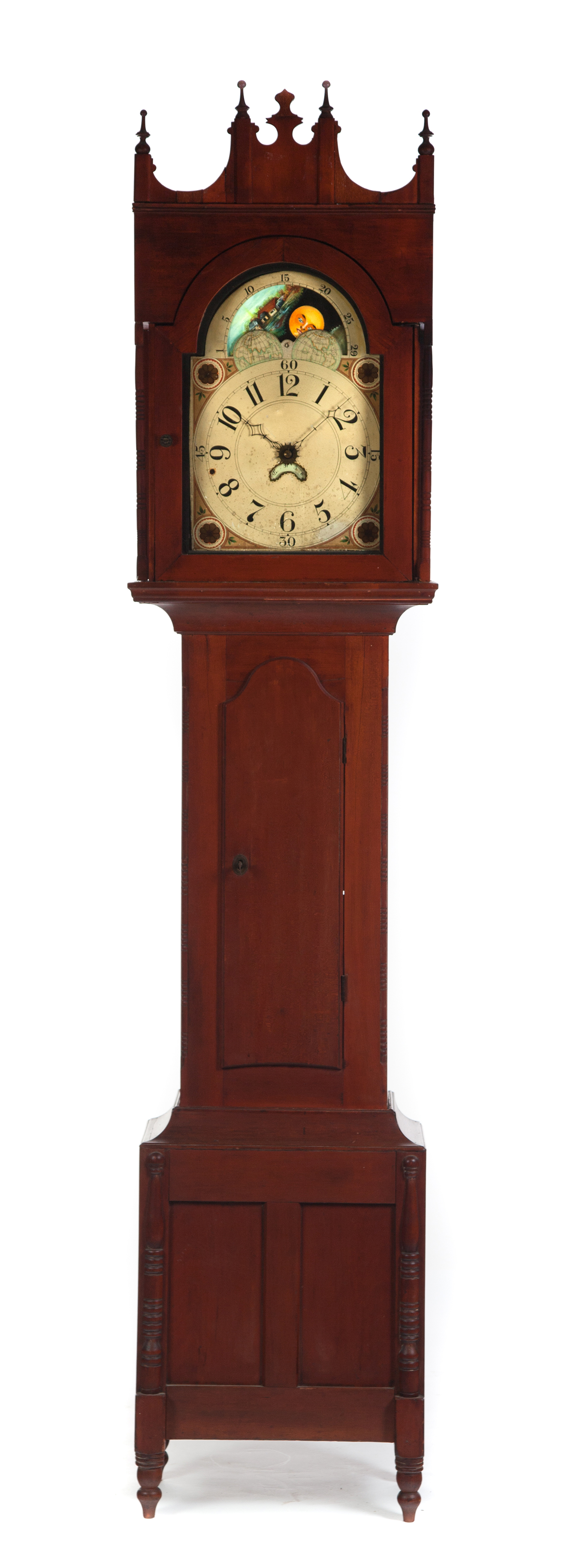 Appraisal: PENNSYLVANIA TALL CASE CLOCK Lancaster County early th century cherry