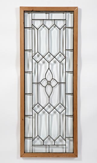 Appraisal: Set of Five American Beveled Glass Transom Windows each centered