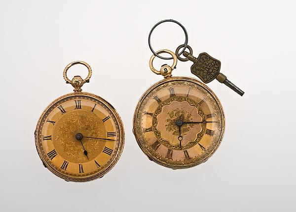 Appraisal: DUNDEE CHESTER GOLD POCKET WATCHES mid th century One by