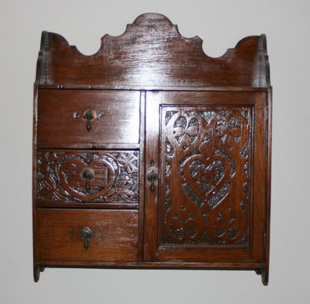 Appraisal: Victorian Aesthetic Movement Walnut Hanging Cabinet Circa Height in cm