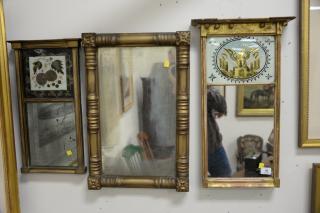 Appraisal: Three Federal style mirrors two are two part mirrors and