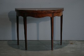 Appraisal: A George III mahogany demi lune card table