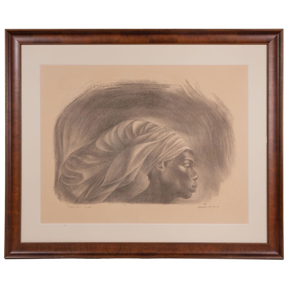 Appraisal: CHARLES WHITE AMERICAN - EVENING LITHOGRAPH pencil signed and dated