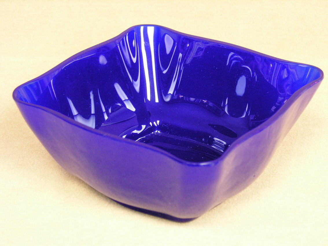 Appraisal: SIGNED STEUBEN COBALT BLUE BOWL bowl design No w X