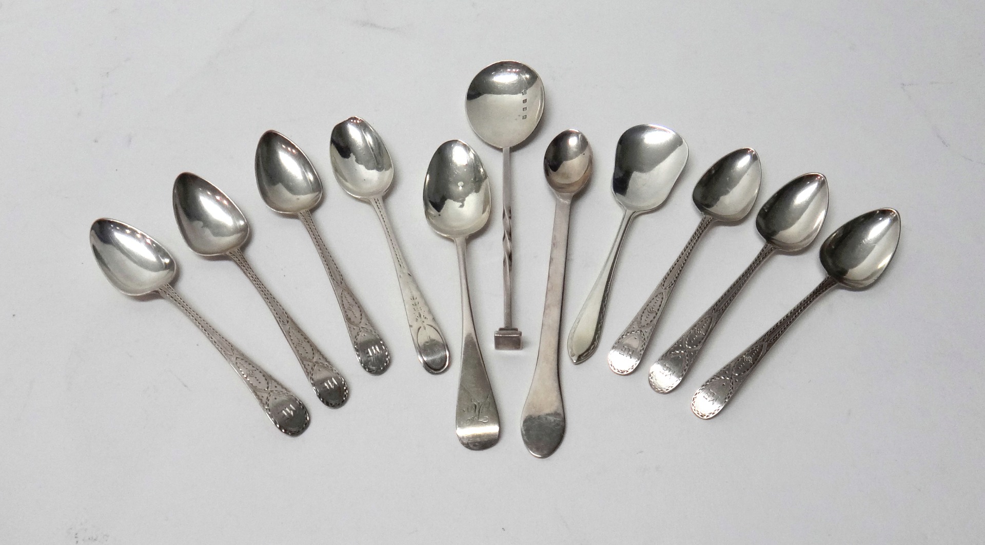 Appraisal: A set of six George III silver teaspoons with bright