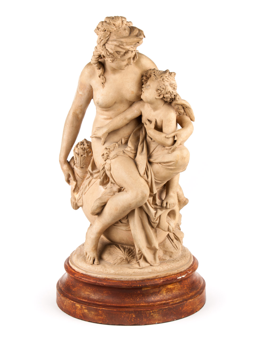 Appraisal: Carrier-Belleuse Venus and Cupid terracotta Albert Ernest Carrier-Belleuse French -