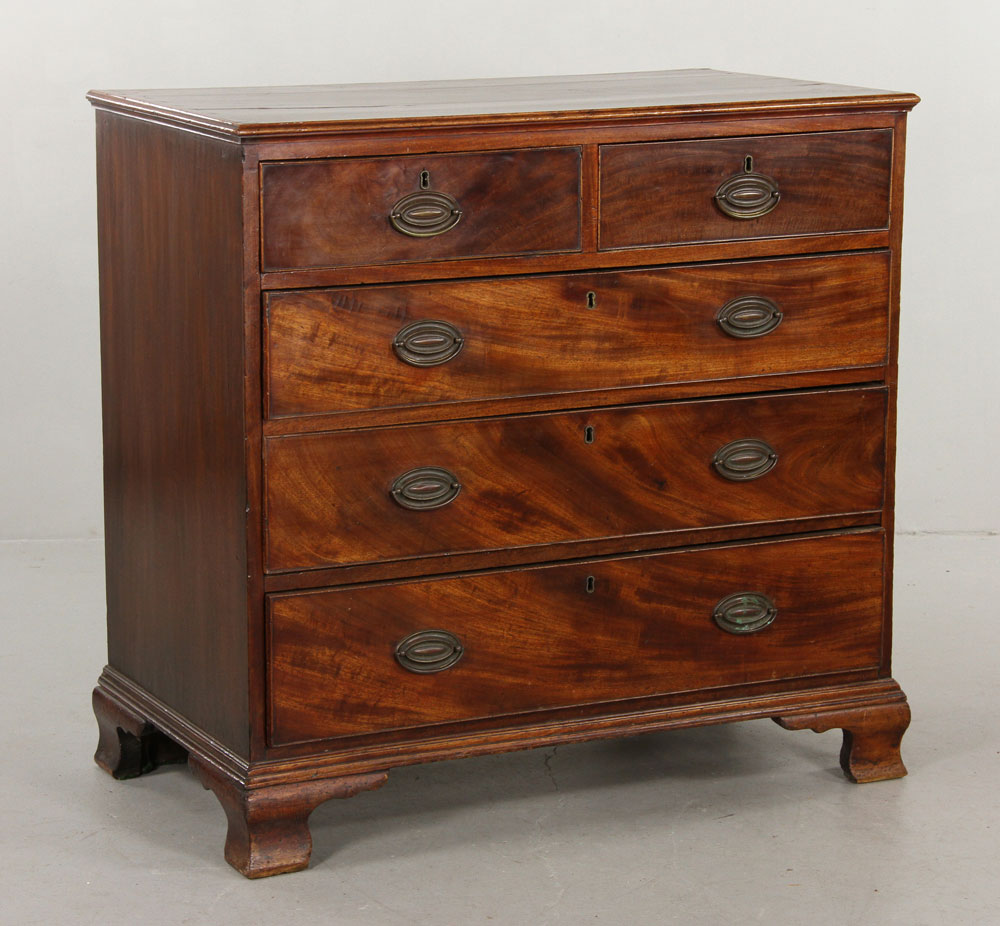 Appraisal: - th th C English Chippendale Mahogany Chest th or