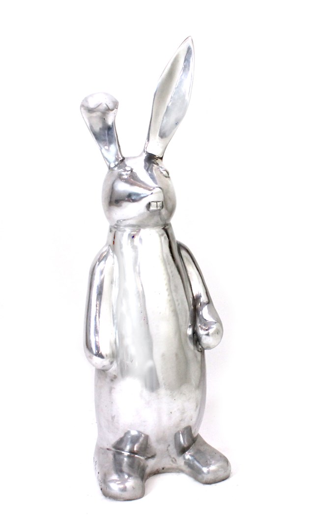 Appraisal: David Alan Jones b Playboy aluminum polished rabbit signed David