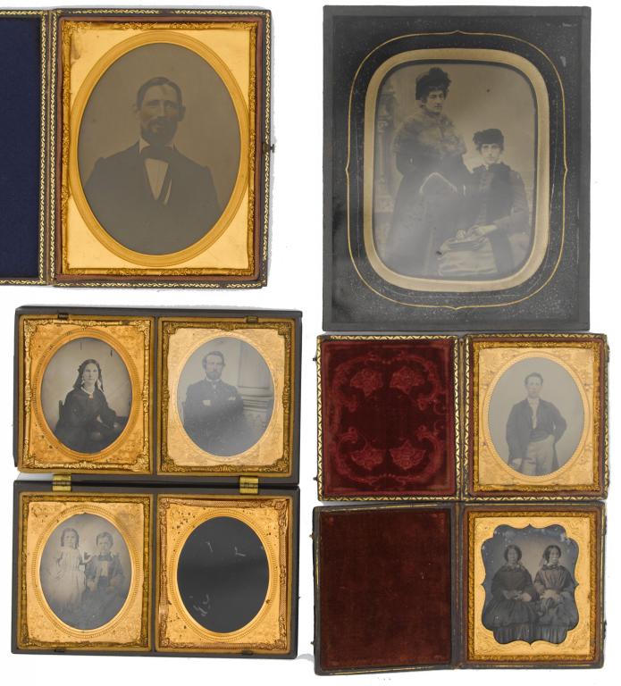 Appraisal: AN EIGHTH PLATE DAGUERREOTYPE PORTRAIT OF A MAN AND A