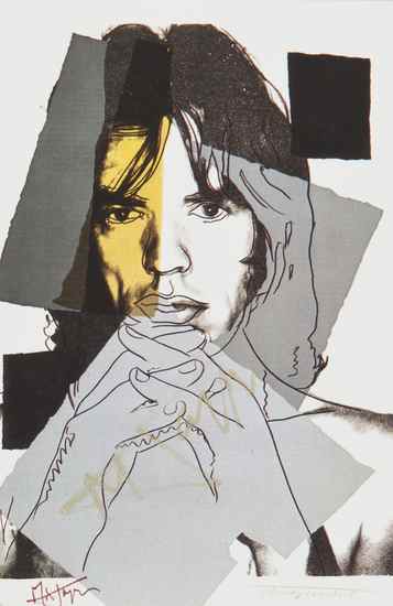 Appraisal: Andy Warhol - after Mick Jagger Cards two offset lithograph