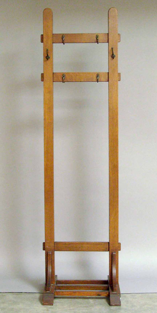 Appraisal: Arts Crafts oak hat rack h