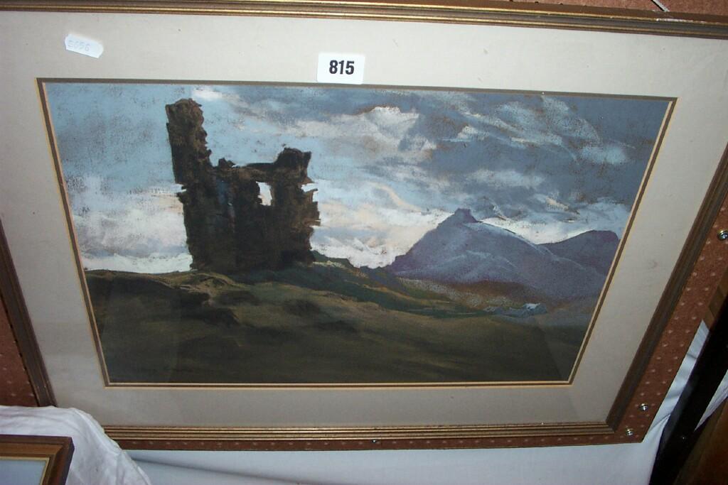 Appraisal: A pastel study of a Highland landscape signed bottom left