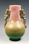 Appraisal: VASE - th c German earthenware vase with majolica elephant