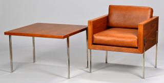 Appraisal: Probber AS Chair and Table Mid-century modern Harvey Probber Architectural