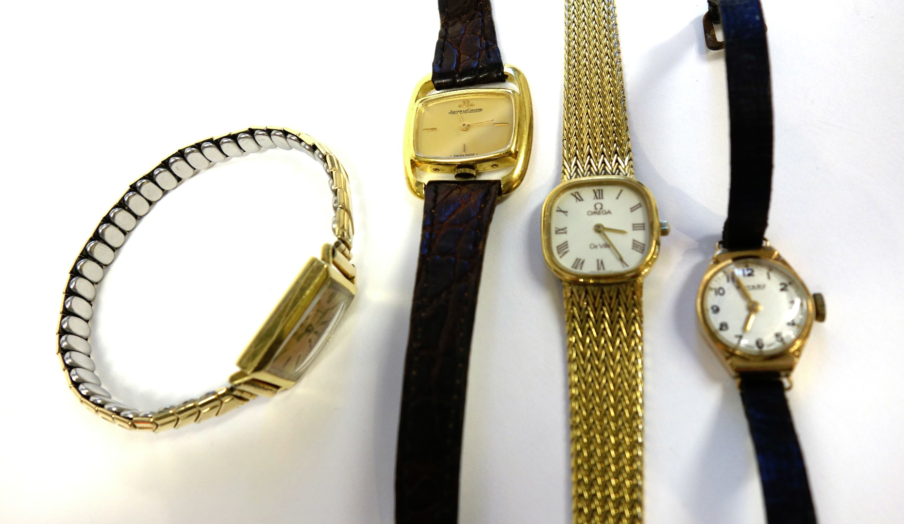 Appraisal: A lady's gold cased Jaeger-Le Coultre wristwatch of oval form