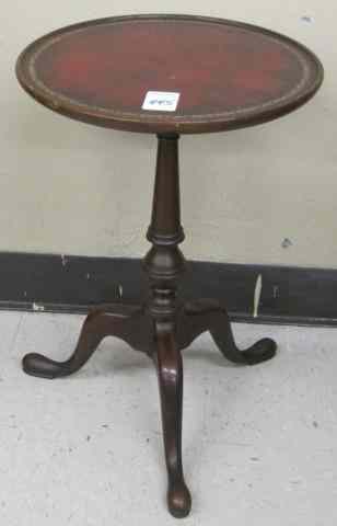 Appraisal: CARVED MAHOGANY ARMCHAIR AND TRIPOD WINE TABLE American th century