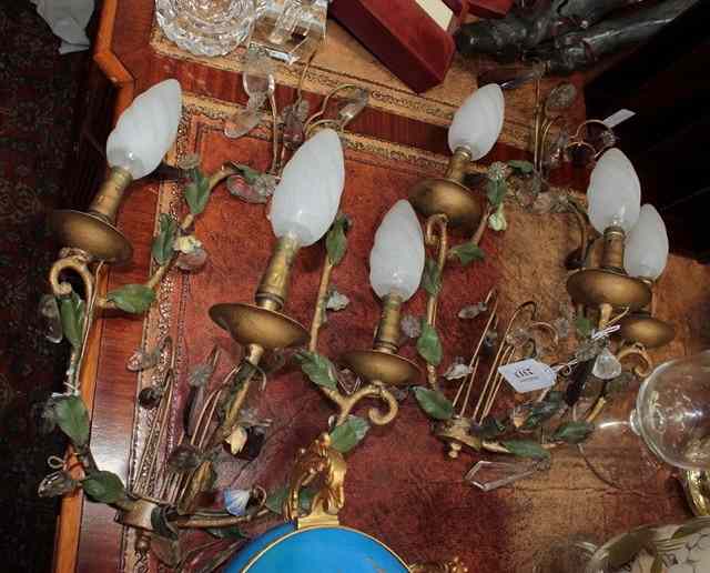 Appraisal: TWO VICTORIAN LAMPS one brass one cranberry glass converted to