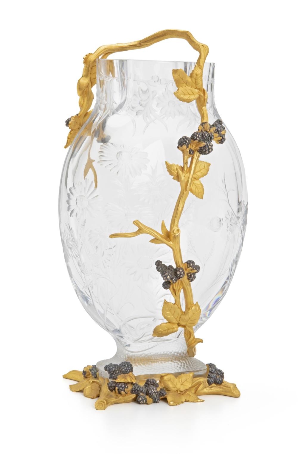 Appraisal: A Baccarat L'Escalier de Crystal vase th century With acid-etched