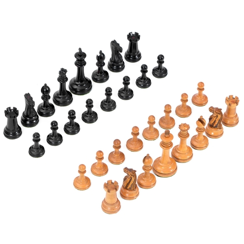 Appraisal: A Victorian boxwood and ebony chess set Staunton pattern Jaques