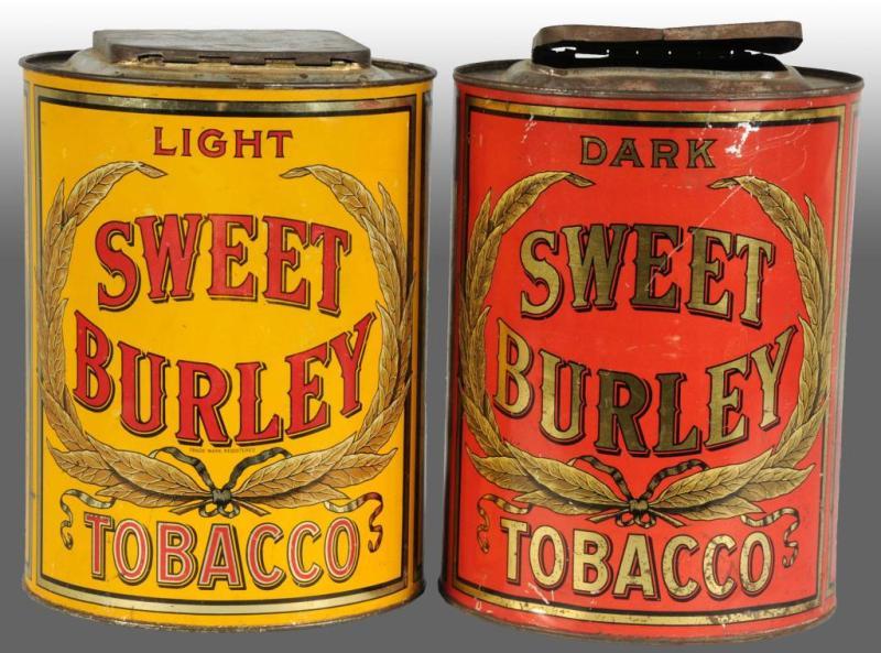 Appraisal: Lot of Sweet Burley Tobacco Tins Description One yellow version