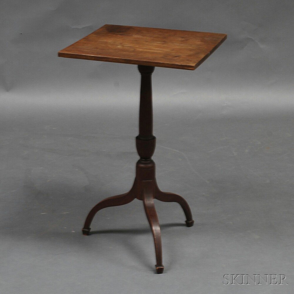 Appraisal: Federal Red-painted Cherry Candlestand New Hampshire early th century the