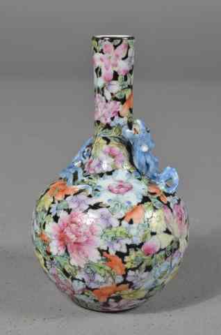 Appraisal: Chinese Republic Porcelain VaseDepicting floral and a reflected chi-dragon on