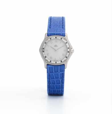 Appraisal: A Ladies' Ebel Diamond and Sapphire Wrist Watch From the