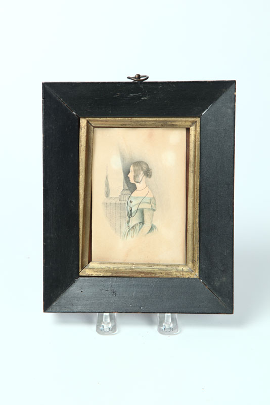 Appraisal: MINIATURE PORTRAIT OF A WOMAN AMERICAN OR EUROPEAN ND-QUARTER TH