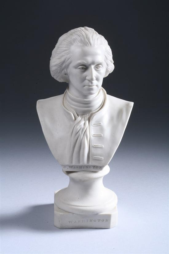 Appraisal: BISQUE PORCELAIN BUST OF GEORGE WASHINGTON The bust marked G