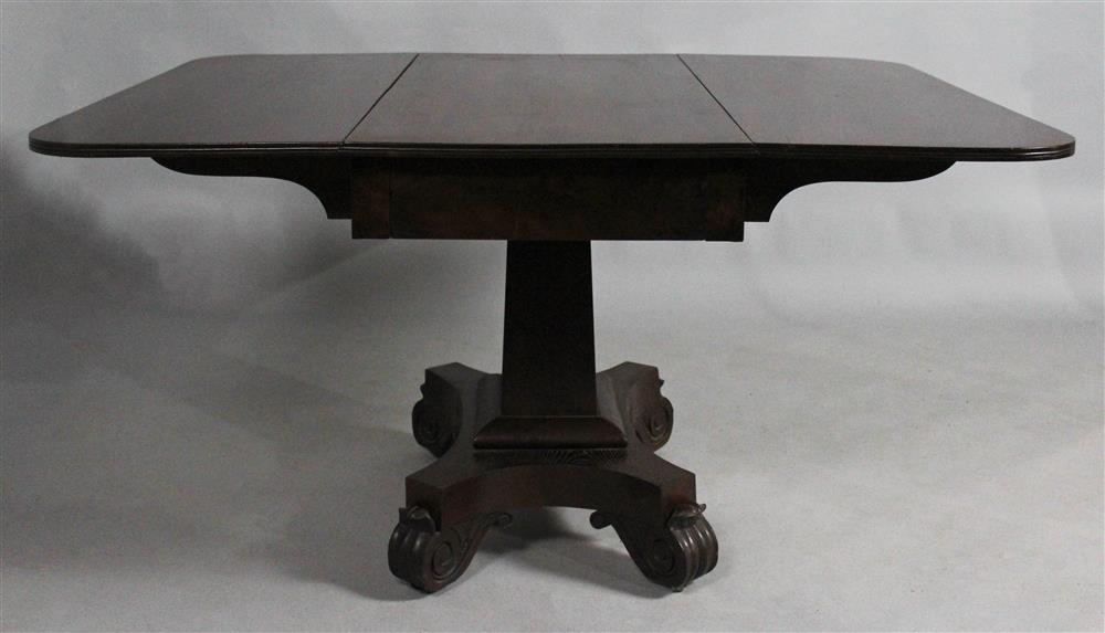 Appraisal: NEOCLASSICAL STYLE MAHOGANY DROP LEAF TABLE th Century - h