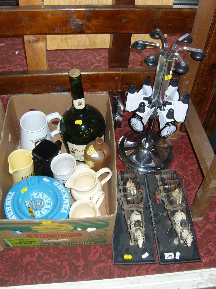 Appraisal: A collection of pub related items including a pair of