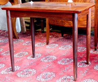 Appraisal: Danish Modern Mobelintarsia Denmark rosewood side table Danish Modern Mobelintarsia