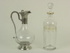 Appraisal: DECANTER AND CRUET - Two piece lot of fine studio