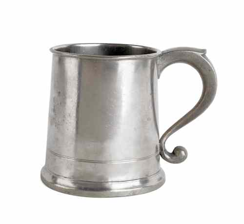 Appraisal: Philadelphia pewter mug ca bearing the touch of Robert Palethorp