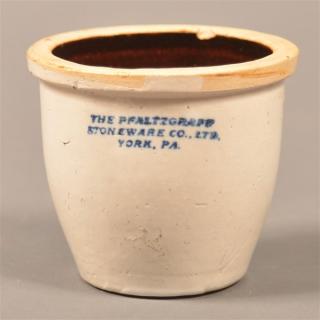 Appraisal: Pfaltzgraff Miniature Stoneware Crock Miniature White Glazed Stoneware Crock Signed