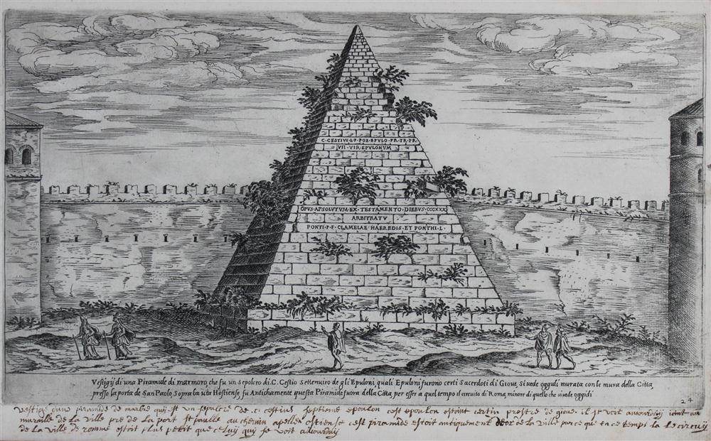 Appraisal: ETIENNE DUPERAC FRENCH D - THE PYRAMID OF CAIUS CESTIUS