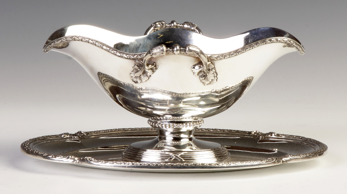 Appraisal: Andre Aucoc French - Sterling Silver Gravy Dish Marked A