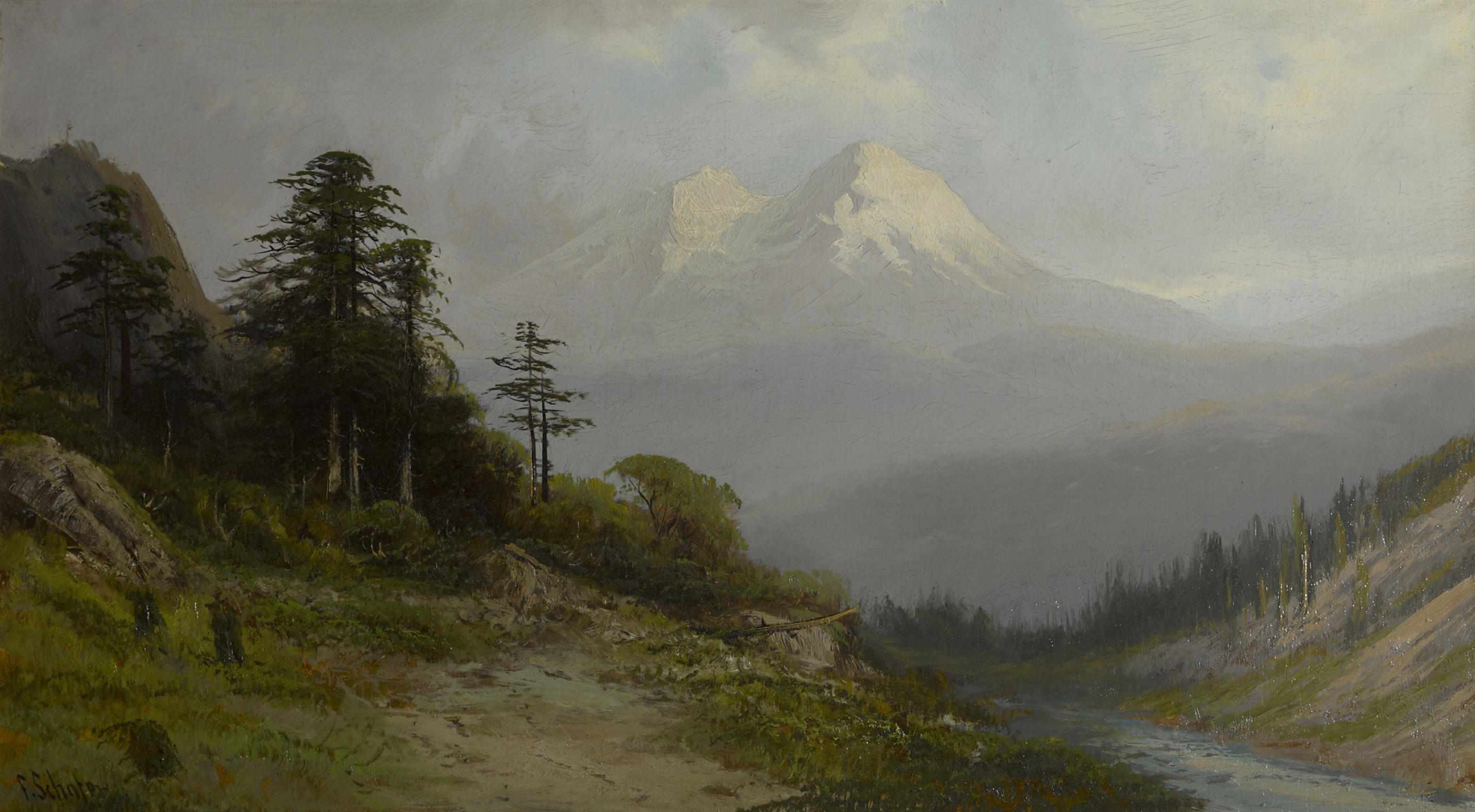 Appraisal: Frederick Ferdinand Schafer German American - Mt Shasta California x