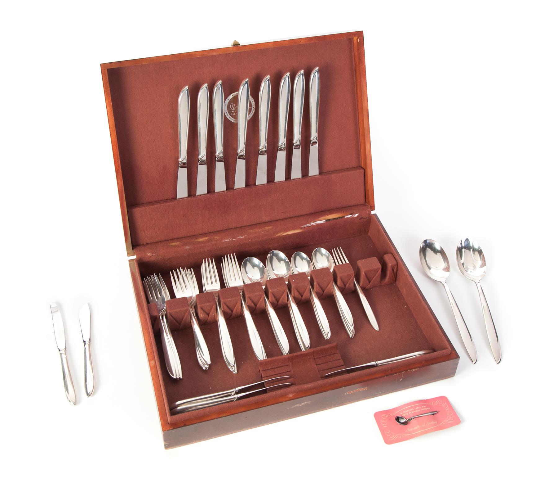 Appraisal: SET OF INTERNATIONAL SILVER RHYTHM PATTERN STERLING SILVER FLATWARE American