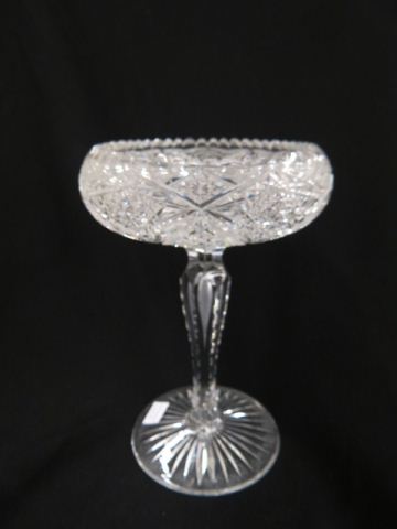 Appraisal: Cut Glass Tall Compote brilliant period bowl tall