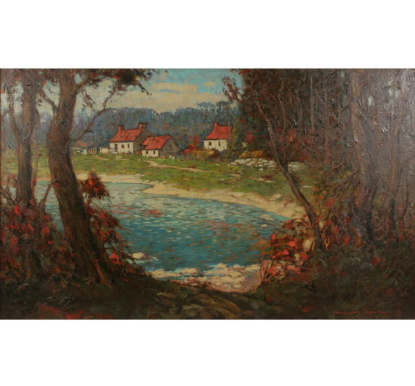 Appraisal: Randolphe Lasalle Coats American - country estate by the pond