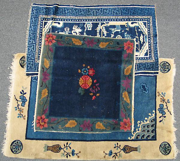 Appraisal: A Chinese rug various sizes along with two other rugs